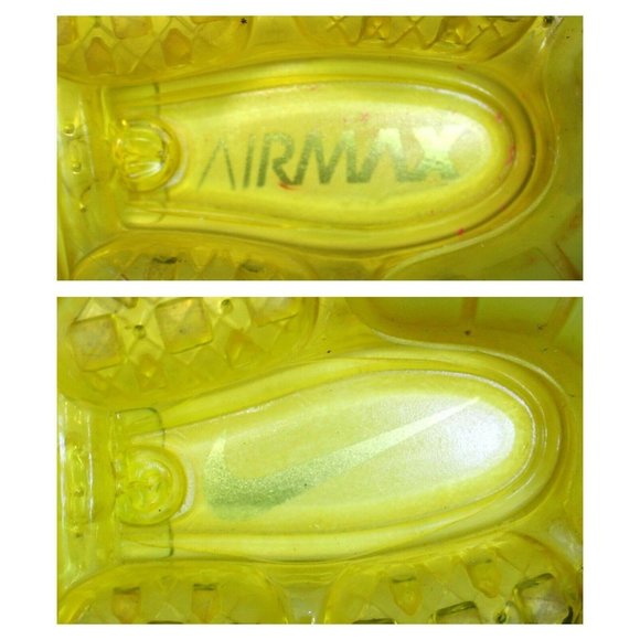 NIke Vapormax Air Plus Yellow Gold Womens 5.5 Sneakers Lace Up Athletic Shoes - Picture 9 of 10